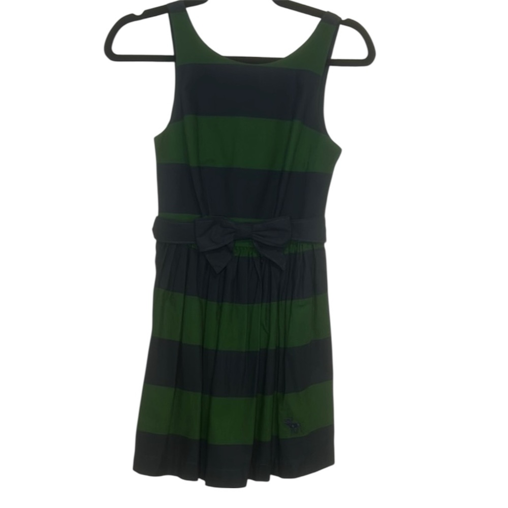 Preppy Dark Academia Green and Black Striped Dress Juniors (0)